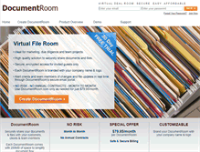 Tablet Screenshot of documentroom.com